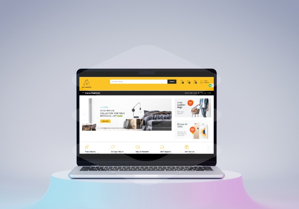 Galinukkad shop on a laptop